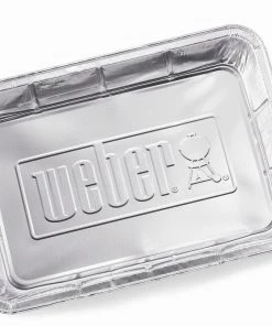 Weber Grilling Tools & Accessories 10-Pack 13.125-in L x 9.125-in W Disposable Aluminum Foil Grill Drip Pan
