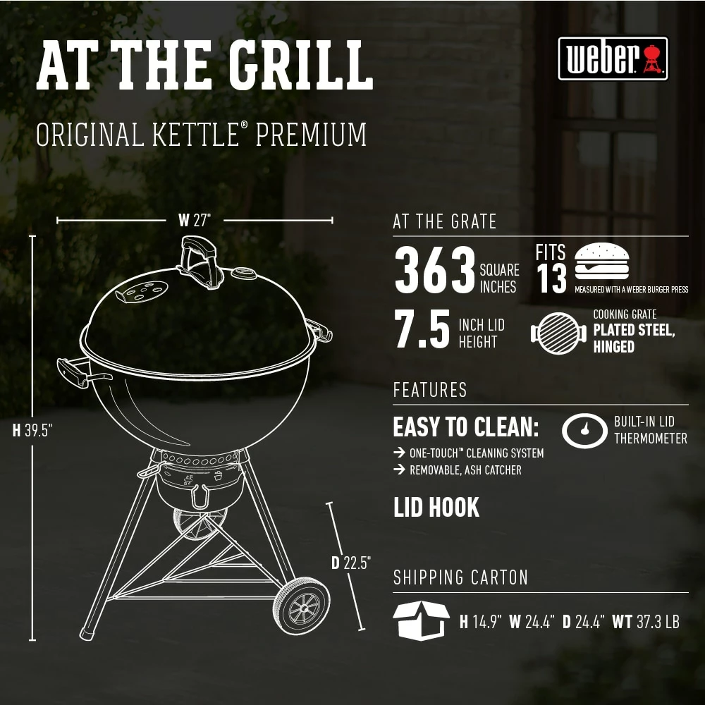 Weber Grills Original Kettle Premium 22-in W Copper Kettle Charcoal Grill 5 Weber Grills Original Kettle Premium 22-in W Copper Kettle Charcoal Grill - Image 5