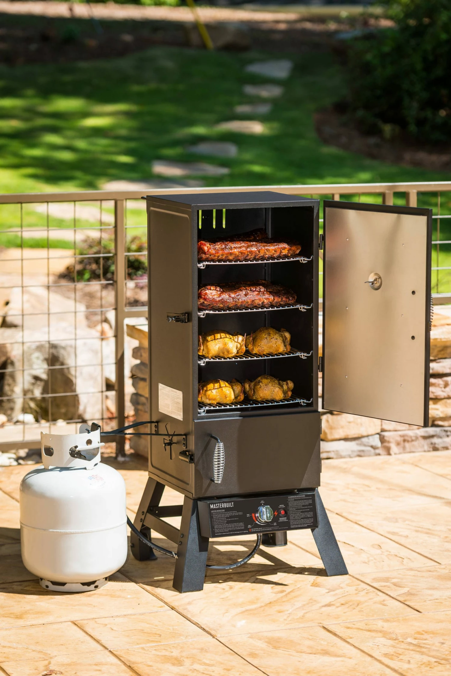 Masterbuilt Smokers John McLemore Signature Series Two Door 30-inch 731.6 Sq. Black Gas Smoker 2 Masterbuilt Smokers John McLemore Signature Series Two Door 30-inch 731.6 Sq. Black Gas Smoker - Image 2