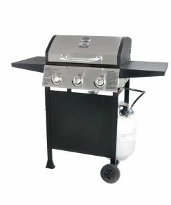 Blue Rhino Grills Black and Silver/Porcelain and Stainless Steel 3-Burner Liquid Propane Gas Grill