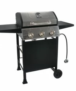 Blue Rhino Grills Black and Silver/Porcelain and Stainless Steel 3-Burner Liquid Propane Gas Grill -Mmaster Outlet Shop 10252084