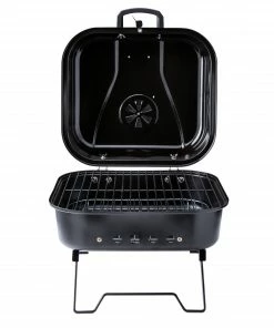 Mr. Bar-B-Q Grills Portable charcoal grill 206-sq in Black/Porcelain Coated Portable Charcoal Grill -Mmaster Outlet Shop 10265187