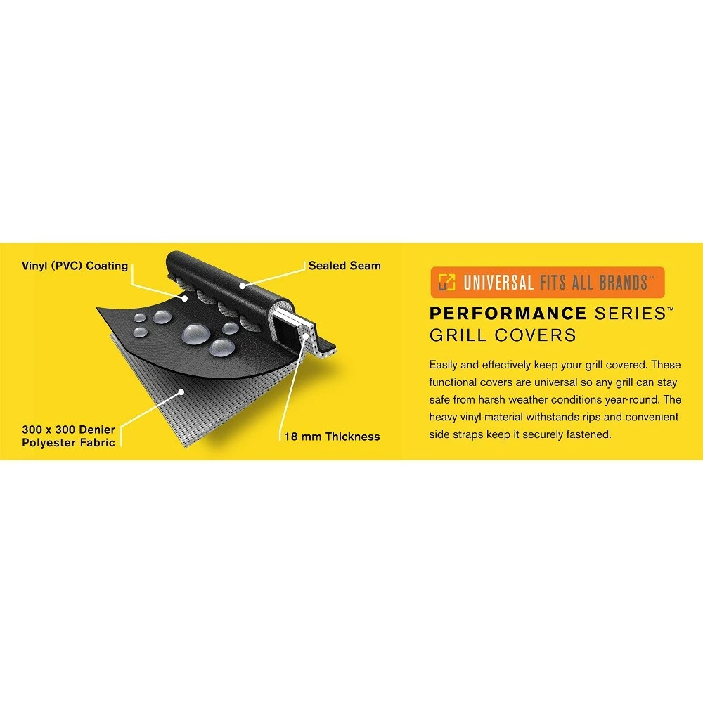 Char-Broil Grilling Tools & Accessories Performance 62-in W x 44-in H Black Gas Grill Cover 6 Char-Broil Grilling Tools & Accessories Performance 62-in W x 44-in H Black Gas Grill Cover - Image 6