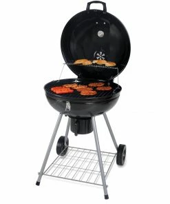 Mr. Bar-B-Q Grills Stand Up Charcoal Grill 22.17-in W Black/Porcelain Kettle Charcoal Grill -Mmaster Outlet Shop 10375438 scaled