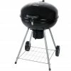 Mr. Bar-B-Q Grills Stand Up Charcoal Grill 22.17-in W Black/Porcelain Kettle Charcoal Grill