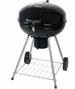 Mr. Bar-B-Q Grills Stand Up Charcoal Grill 22.17-in W Black/Porcelain Kettle Charcoal Grill
