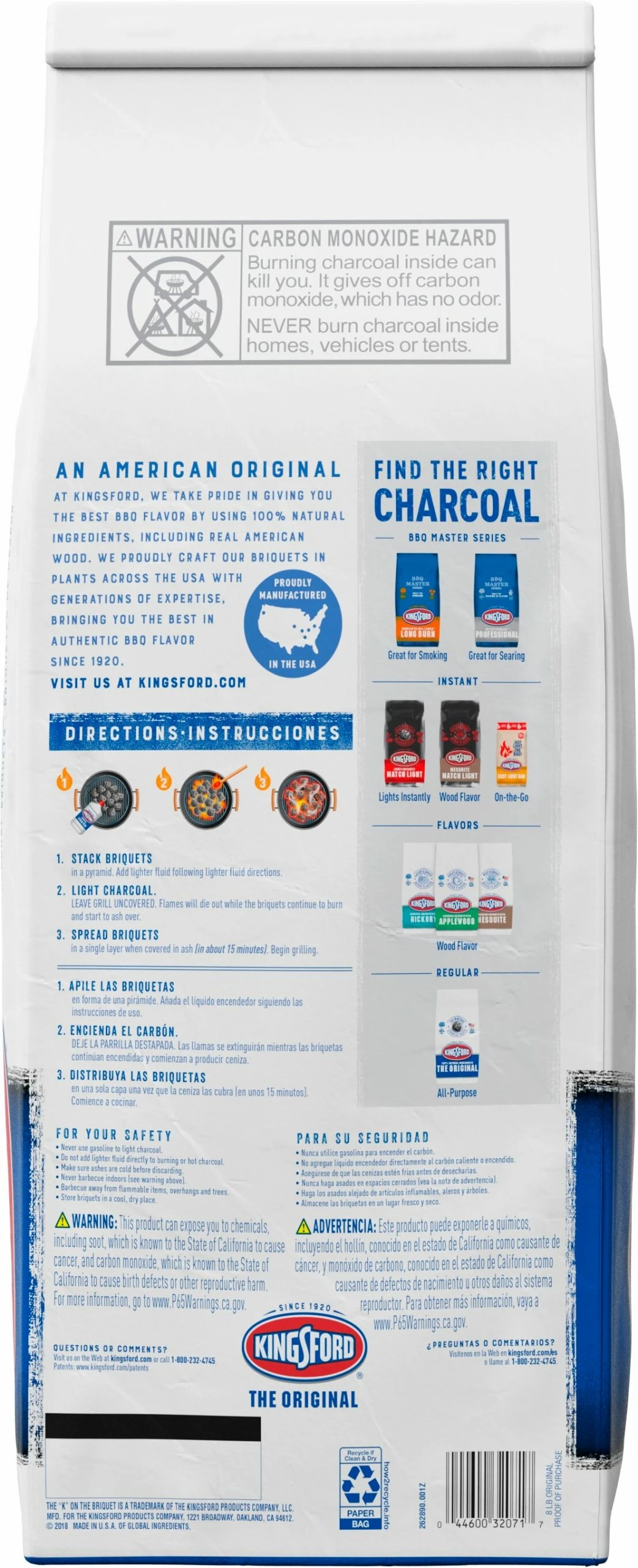Kingsford Grilling Fuels 8-lb Charcoal Briquettes 2 Kingsford Grilling Fuels 8-lb Charcoal Briquettes - Image 2