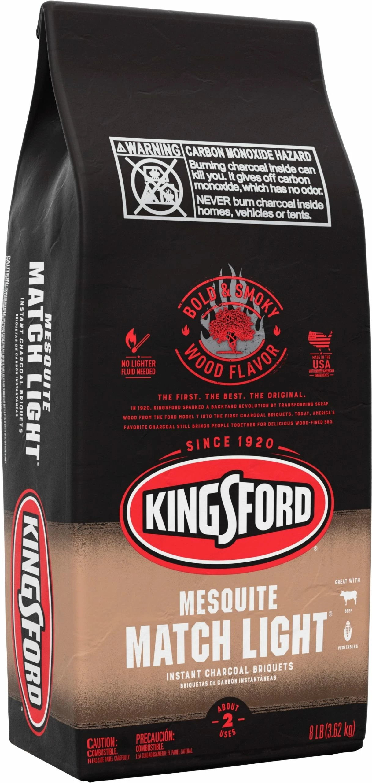 Kingsford Grilling Fuels Match Light 8-lb Mesquite Charcoal Briquettes 3 Kingsford Grilling Fuels Match Light 8-lb Mesquite Charcoal Briquettes - Image 3