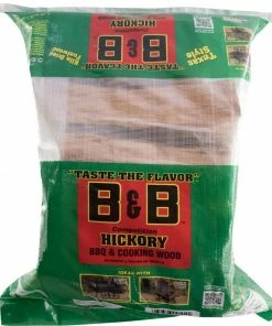 B&B Charcoal Grilling Tools & Accessories 0.65 cu.ft. Band B Kiln Dried Hickory Grill Wood Cooking Logs