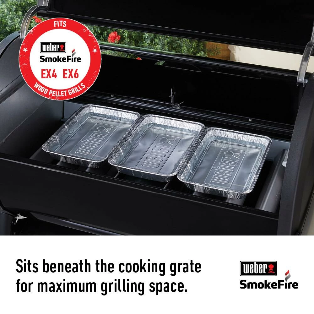 Weber Grilling Tools & Accessories SmokeFire 1.28-in x 7.62-in W Disposable Aluminum Grill Drip Pan 6 Weber Grilling Tools & Accessories SmokeFire 1.28-in x 7.62-in W Disposable Aluminum Grill Drip Pan - Image 6