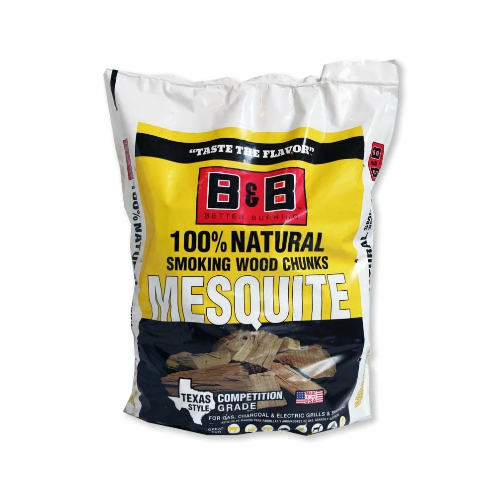 B&B Charcoal Grilling Fuels Band B 549 cu in Mesquite Smoking Wood Chunks 1 B&B Charcoal Grilling Fuels Band B 549 cu in Mesquite Smoking Wood Chunks