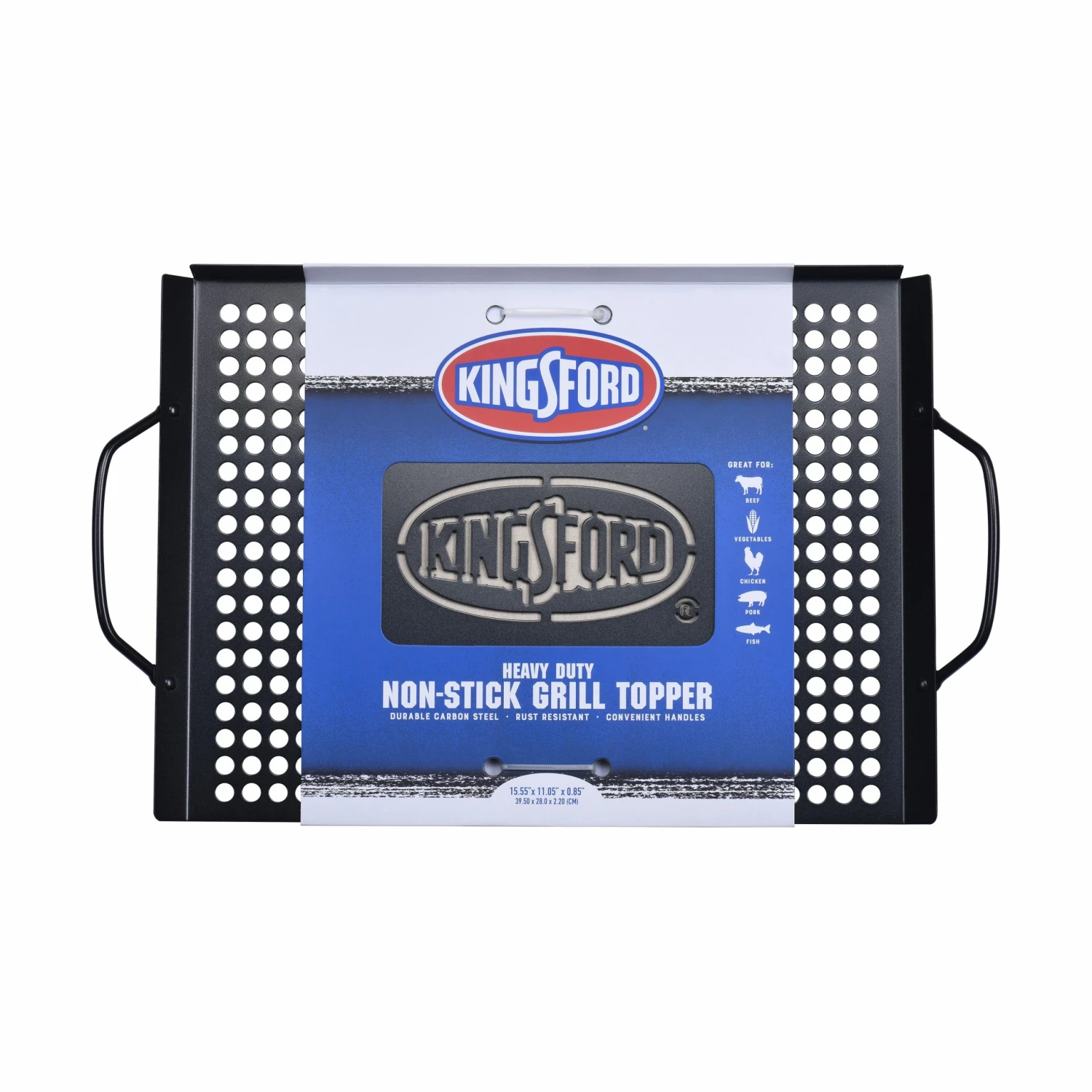 Kingsford Grilling Tools & Accessories Carbon Steel Non-Stick Grill Topper 1 Kingsford Grilling Tools & Accessories Carbon Steel Non-Stick Grill Topper