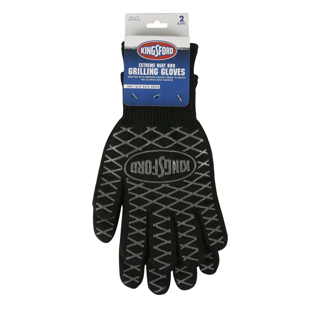 Kingsford Grilling Tools & Accessories Black Aramid Fiber Grill Gloves 1 Kingsford Grilling Tools & Accessories Black Aramid Fiber Grill Gloves