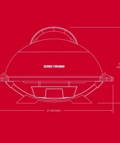 George Foreman Grills 1600-Watt Silver Electric Grill -Mmaster Outlet Shop 18136798