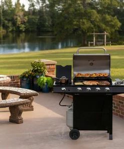 Char-Broil Grills Performance Black 4-Burner Liquid Propane Gas Grill with 1 Side Burner -Mmaster Outlet Shop 18385838