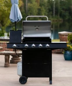 Char-Broil Grills Performance Black 4-Burner Liquid Propane Gas Grill with 1 Side Burner -Mmaster Outlet Shop 18385843