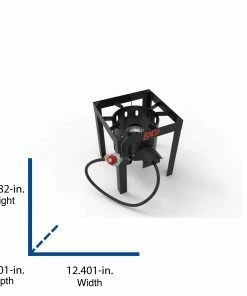 LoCo COOKERS Turkey Fryers, Cookers, & Pots Loco-HPFryer Stand 13.582-in 1-Burner Propane 20-lb Cylinder Manual Ignition Black Outdoor Burner -Mmaster Outlet Shop 42577232 scaled