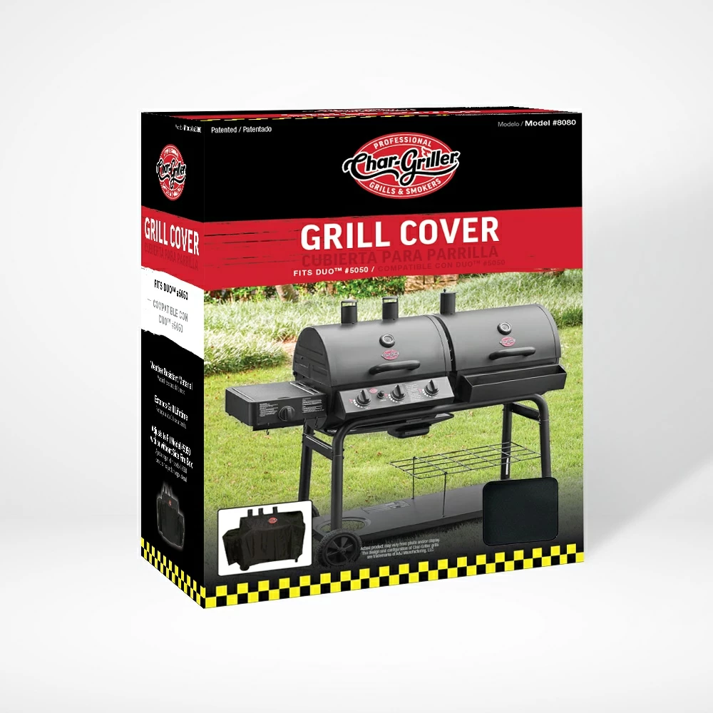 Char-Griller Grilling Tools & Accessories Duo Grill Cover 62-in W x 50-in H Black Gas Grill Cover 8 Char-Griller Grilling Tools & Accessories Duo Grill Cover 62-in W x 50-in H Black Gas Grill Cover - Image 8