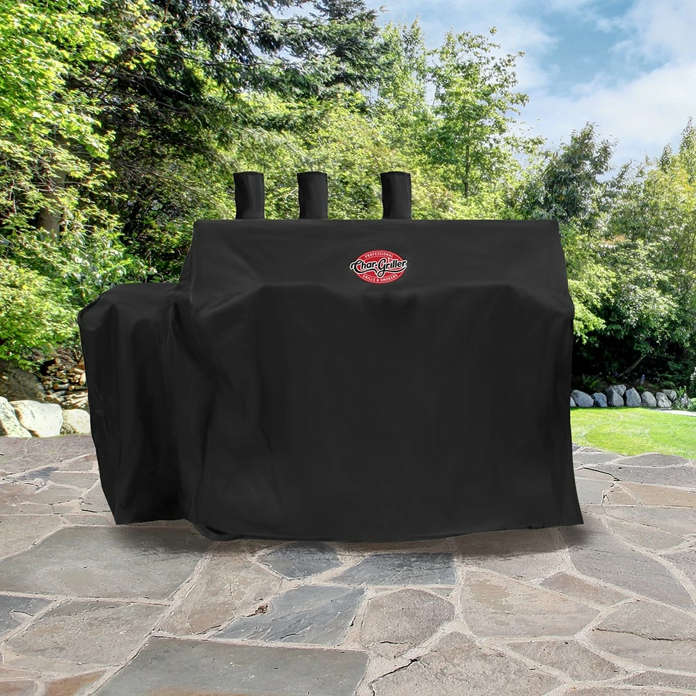 Char-Griller Grilling Tools & Accessories Duo Grill Cover 62-in W x 50-in H Black Gas Grill Cover 4 Char-Griller Grilling Tools & Accessories Duo Grill Cover 62-in W x 50-in H Black Gas Grill Cover - Image 4