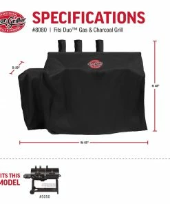 Char-Griller Grilling Tools & Accessories Duo Grill Cover 62-in W x 50-in H Black Gas Grill Cover 14 Char-Griller Grilling Tools & Accessories Duo Grill Cover 62-in W x 50-in H Black Gas Grill Cover -Mmaster Outlet Shop 43089665