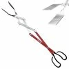 BBQ Croc Grilling Tools & Accessories 3 in 1 barbecue tool, 26 in. Red Aluminum Scissor-style Tongs