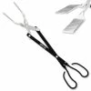 BBQ Croc Grilling Tools & Accessories 3 in 1 barbecue tool, 21 in. Black Aluminum Scissor-style Tongs