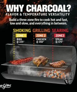 Char-Griller Grills Super Pro 30-in W Black Barrel Charcoal Grill -Mmaster Outlet Shop 43456592