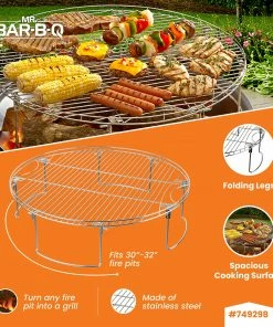 Mr. Bar-B-Q Grill Replacement Parts 25.79-in x 25.79-in Round Plated Steel Cooking Grate -Mmaster Outlet Shop 43538527 scaled