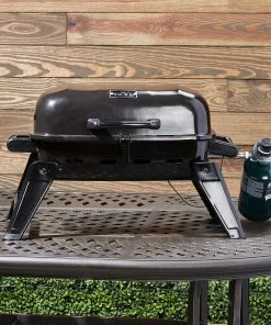 Mr. Bar-B-Q Grills Portable LP gas grill Black/Powder Coated 10000-BTU 178-sq in Portable Gas Grill -Mmaster Outlet Shop 44018136