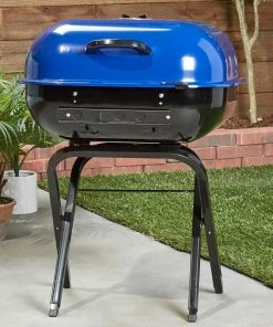 Americana Grills 21.25-in W Ocean Blue Kettle Charcoal Grill 8 Americana Grills 21.25-in W Ocean Blue Kettle Charcoal Grill -Mmaster Outlet Shop 44018185