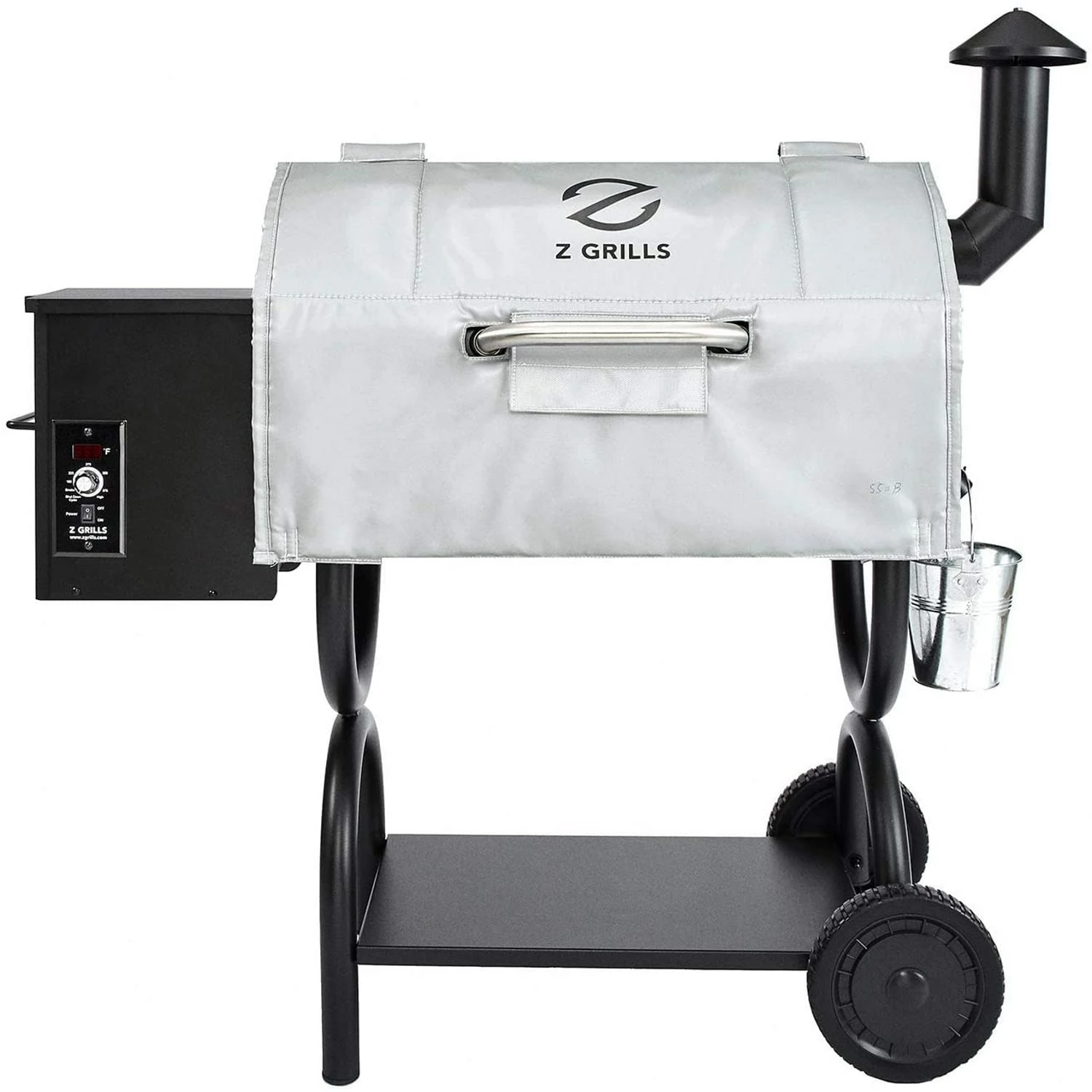 Z GRILLS Grilling Tools & Accessories 550b 41.8-in W x 28.9-in H Silver Charcoal Grill Cover 1 Z GRILLS Grilling Tools & Accessories 550b 41.8-in W x 28.9-in H Silver Charcoal Grill Cover