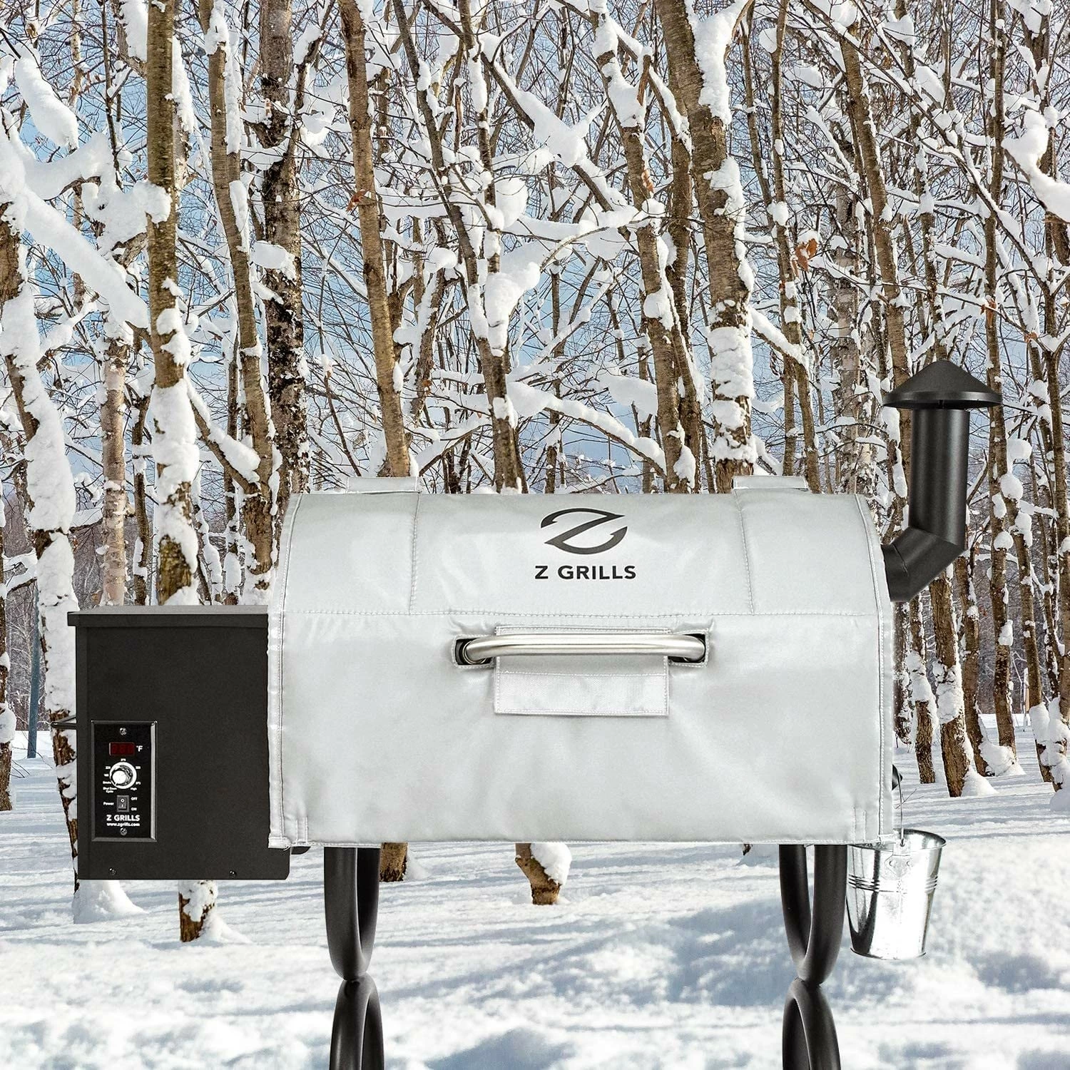 Z GRILLS Grilling Tools & Accessories 550b 41.8-in W x 28.9-in H Silver Charcoal Grill Cover 7 Z GRILLS Grilling Tools & Accessories 550b 41.8-in W x 28.9-in H Silver Charcoal Grill Cover - Image 7