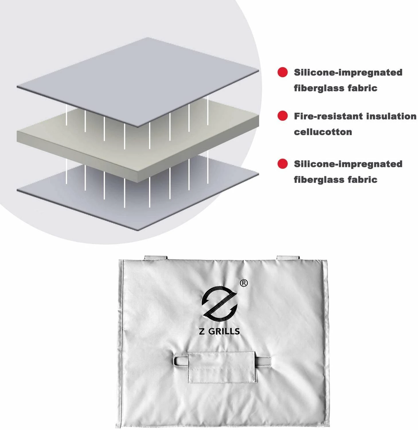 Z GRILLS Grilling Tools & Accessories 700 46-in W x 29-in H Silver Built-In Gas Grill Cover 4 Z GRILLS Grilling Tools & Accessories 700 46-in W x 29-in H Silver Built-In Gas Grill Cover - Image 4