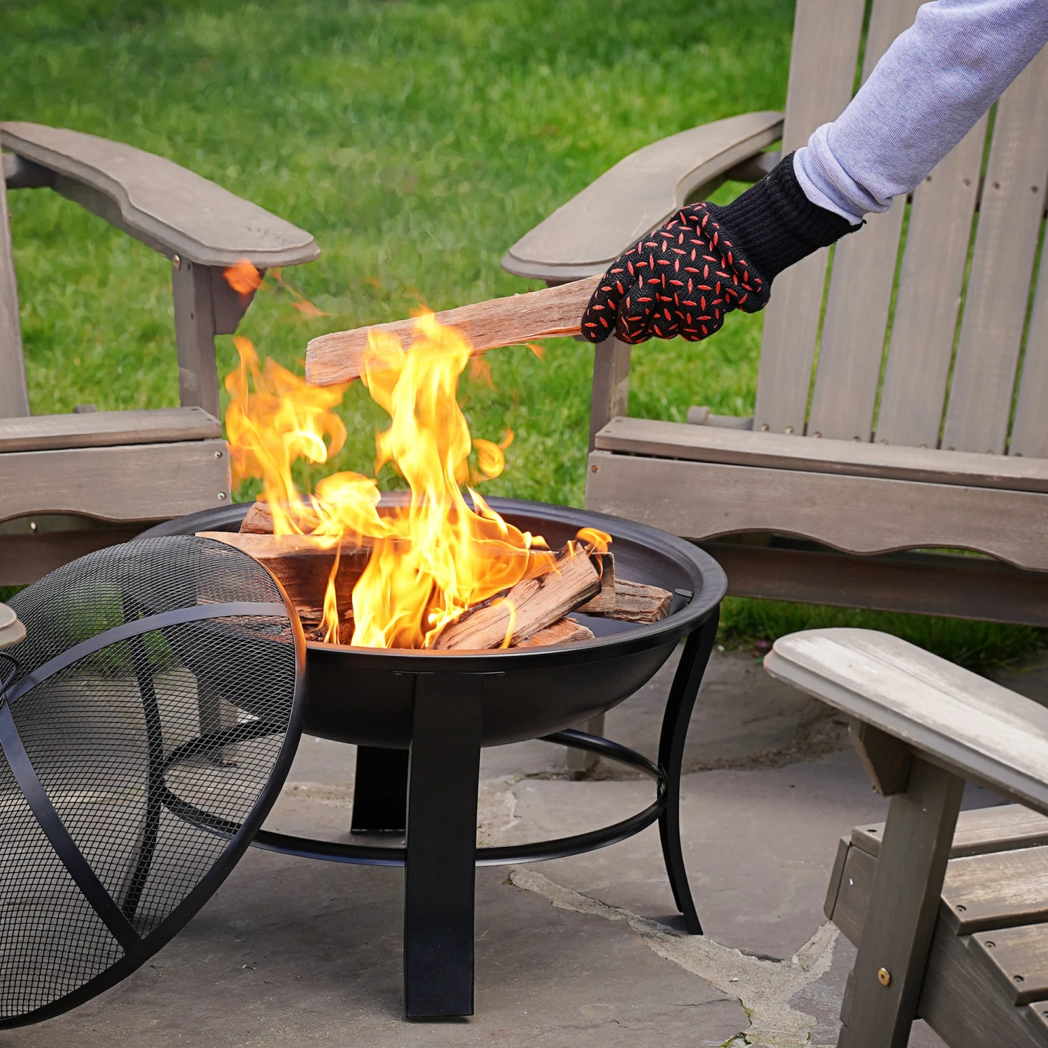 Blue Rhino Grilling Tools & Accessories Black and Red Aramid Fiber Fire-retardant Grill Gloves 7 Blue Rhino Grilling Tools & Accessories Black and Red Aramid Fiber Fire-retardant Grill Gloves - Image 7