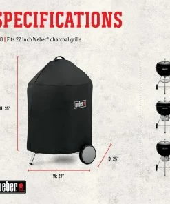 Weber Grilling Tools & Accessories 25-in W x 35-in H Black Charcoal Grill Cover 7 Weber Grilling Tools & Accessories 25-in W x 35-in H Black Charcoal Grill Cover -Mmaster Outlet Shop 44494366