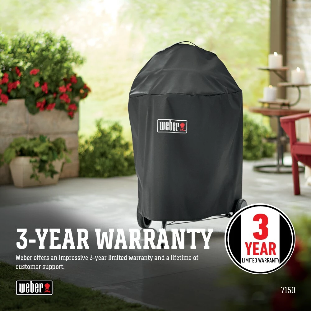 Weber Grilling Tools & Accessories 25-in W x 35-in H Black Charcoal Grill Cover 4 Weber Grilling Tools & Accessories 25-in W x 35-in H Black Charcoal Grill Cover - Image 4