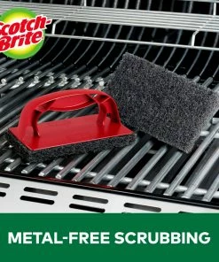 Scotch-Brite Grilling Tools & Accessories Heavy Duty Grill Scrubber Polyester Plastic 3.8-in Grill Brush -Mmaster Outlet Shop 44548485 scaled