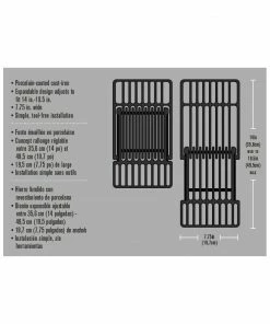 Char-Broil Grill Replacement Parts 19.5-in x 7.75-in Rectangle Porcelain-coated Cast Iron Cooking Grate -Mmaster Outlet Shop 44873511