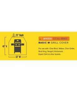 Char-Broil Grilling Tools & Accessories Basic 52-in W x 40-in H Black Gas Grill Cover 13 Char-Broil Grilling Tools & Accessories Basic 52-in W x 40-in H Black Gas Grill Cover -Mmaster Outlet Shop 45053974